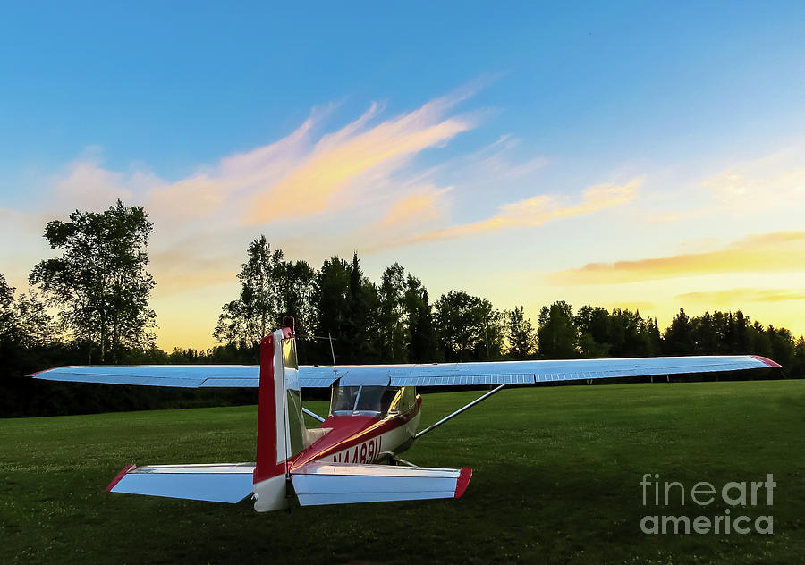 Cessna At Sunset Photograph