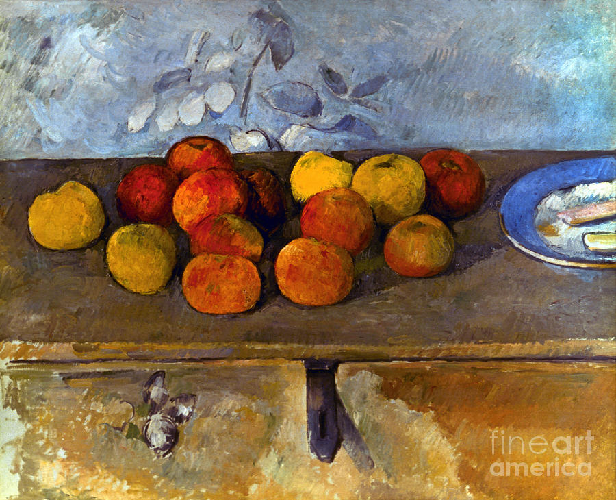 Cezanne: Apples & Biscuits Photograph by Granger