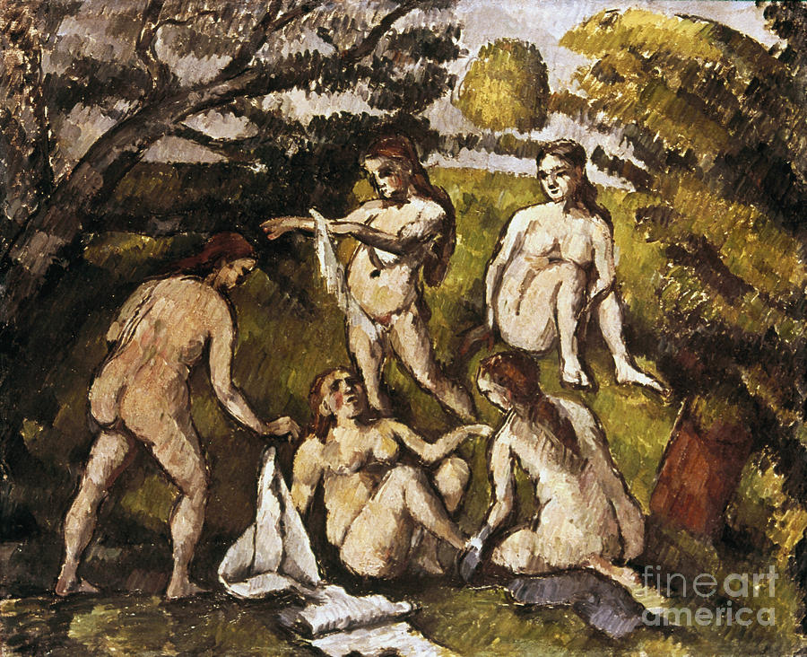 Cezanne: Five Bathers Photograph by Granger