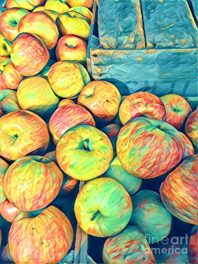 Cezanne on the Hudson - Apples at the Farmers Market Photograph by Miriam Danar