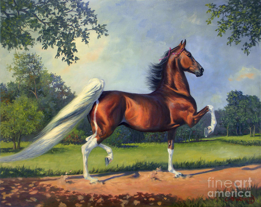 CH. Racing Stripe Painting by Jeanne Newton Schoborg