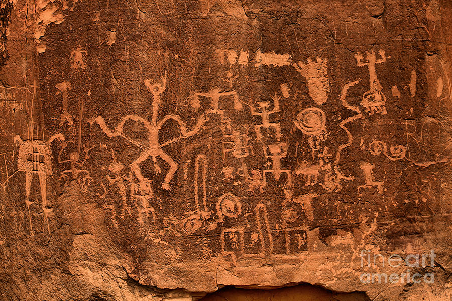 Chaco Canyon Petroglyphs Photograph by Adam Jewell