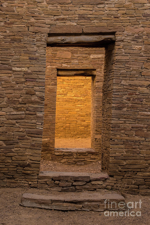 Chaco Canyon Pueblo Bonito Doorways 3 New Mexico Photograph by