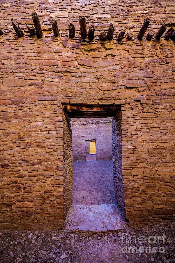 Chaco Canyon - Pueblo Bonito Doorways - New Mexico Photograph by Gary Whitton