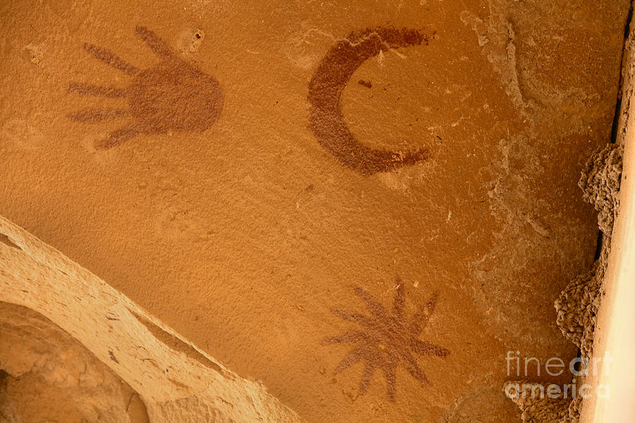 Chaco Photograph - Chaco Culture Supernove Petroglyph by Adam Jewell
