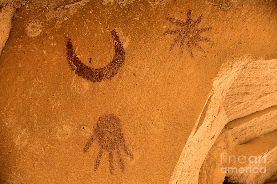 Chaco Supernova Petroglyph Photograph by Adam Jewell
