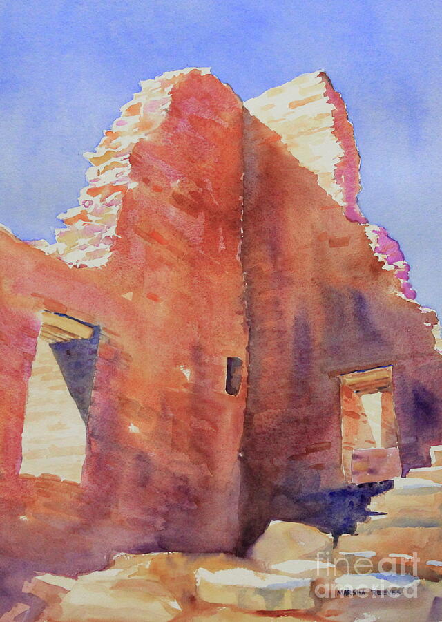 Chaco Windows Shadows Sky by Marsha Reeves