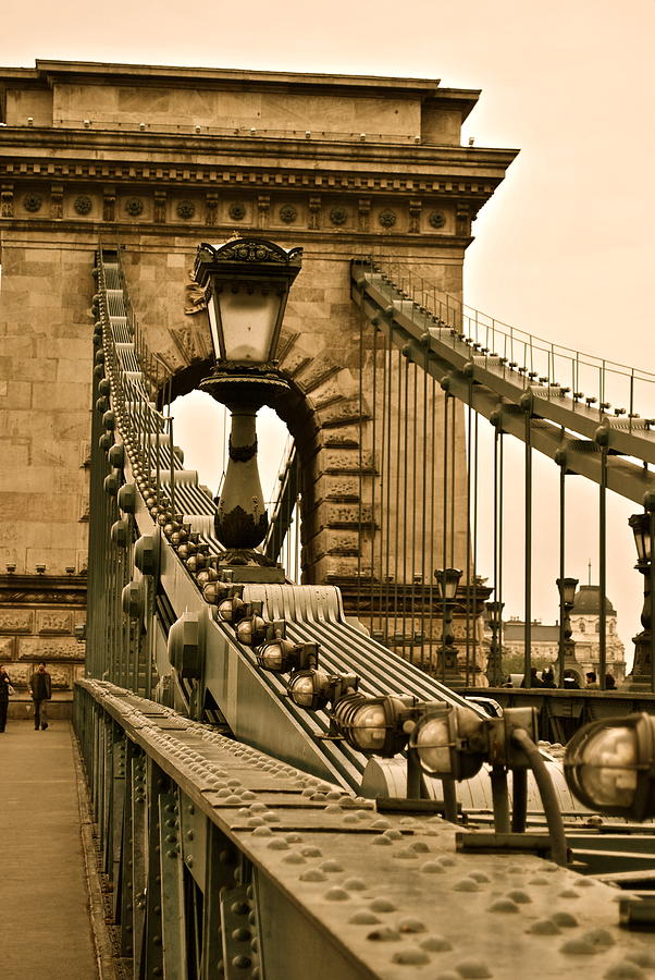 Iron Bridge Photograph - Chain Bridge by Dorota Nowak