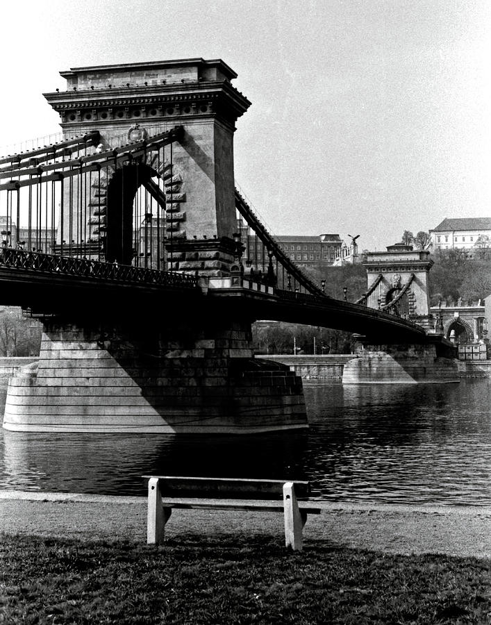 Chain bridge of Budapest in 1990 Photograph by Jarmo Honkanen