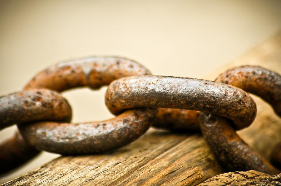 Chain Photograph - Chain of Rust by Carolyn Marshall