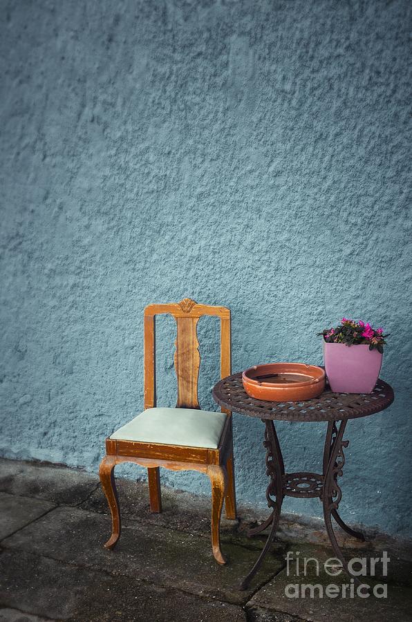 Spring Photograph - Chair and Iron Table by Carlos Caetano
