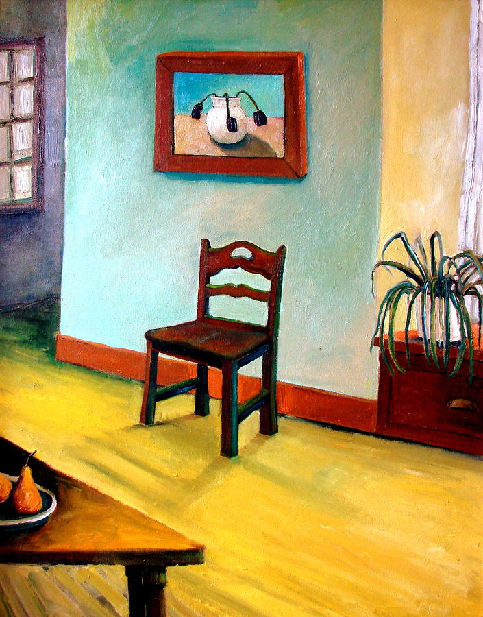 Architecture Painting - Chair and Pears Interior by Michelle Calkins