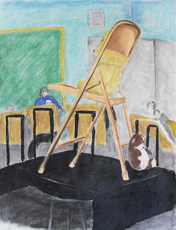 Chair life study Pastel by Martin Valeriano
