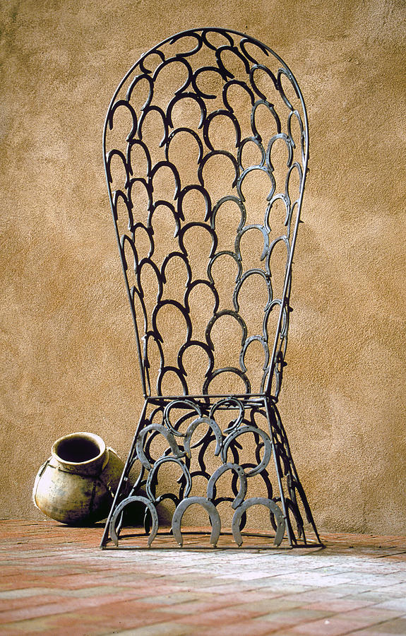 Chair Made Of Horse Shoes, Taos Photograph