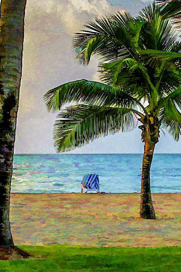 Chair on The Beach Digital Art by Lisa Lemmons-Powers