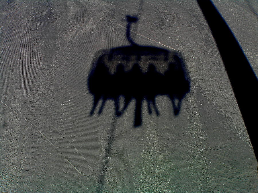Chairlift Shadow Photograph by Pat Moore