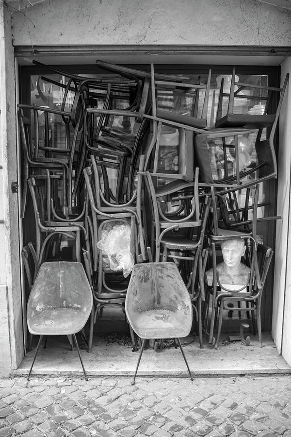 Chairs in Doorway Rome  Photograph by John McGraw