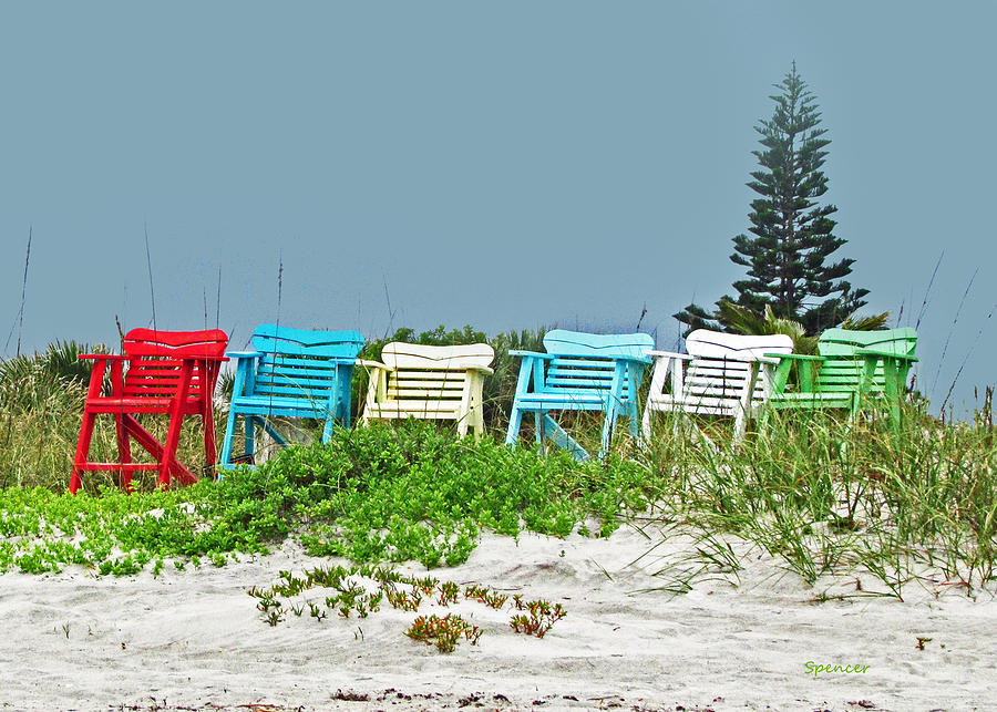 Chairs Photograph by T Guy Spencer