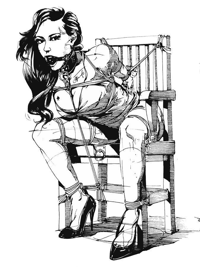 Bondage Painting - Chairtied by Yury Fadeev.