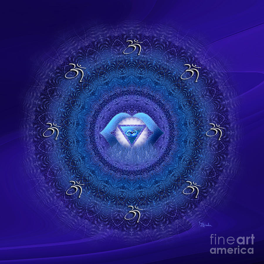 Ajna Chakra Mandala  Digital Art by Giada Rossi