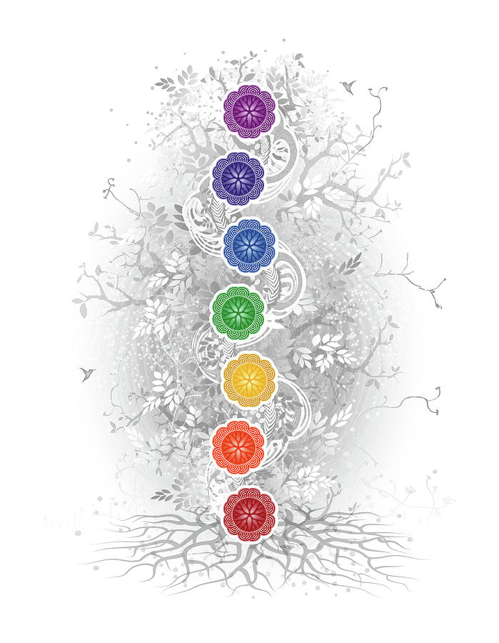 Chakra Tree Digital Art by Serena King