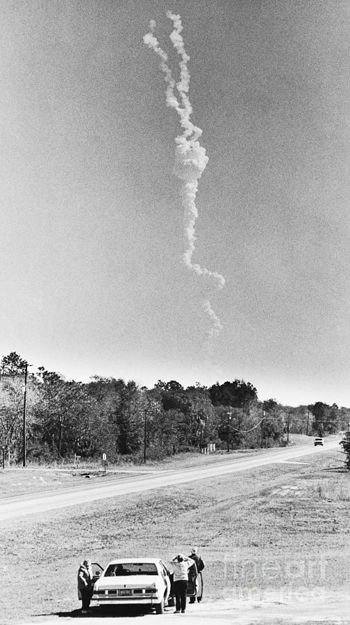 Challenger Explosion Photograph by Mark D. Phillips