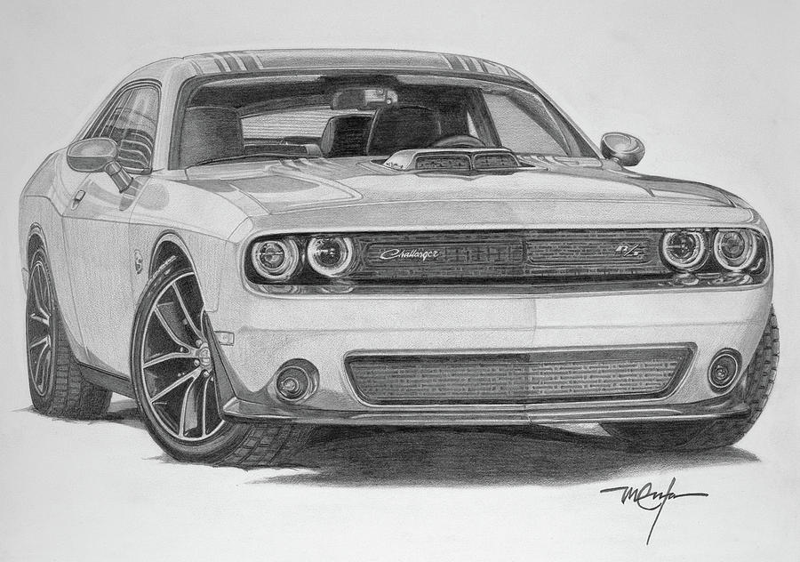 Challenger R/t Drawing by Dan Menta.