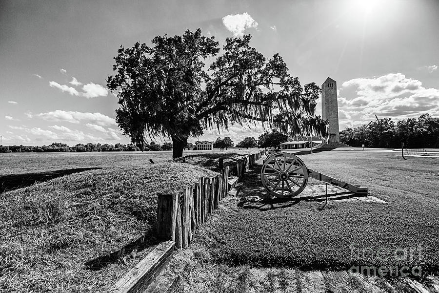 Chalmette Battlefield - BW Photograph by Scott Pellegrin