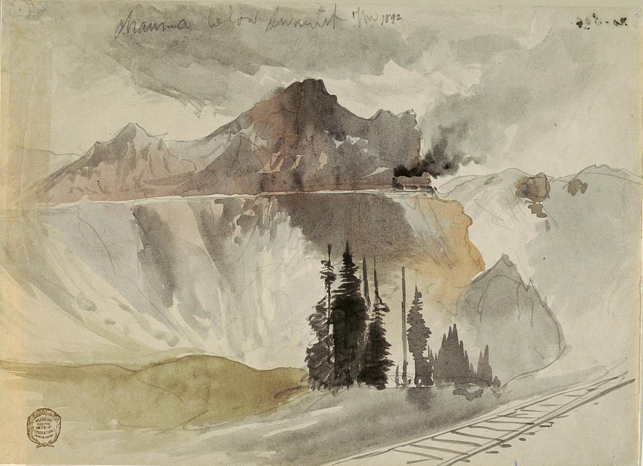 Chama Below the Summit, 1892 Drawing by Thomas Moran