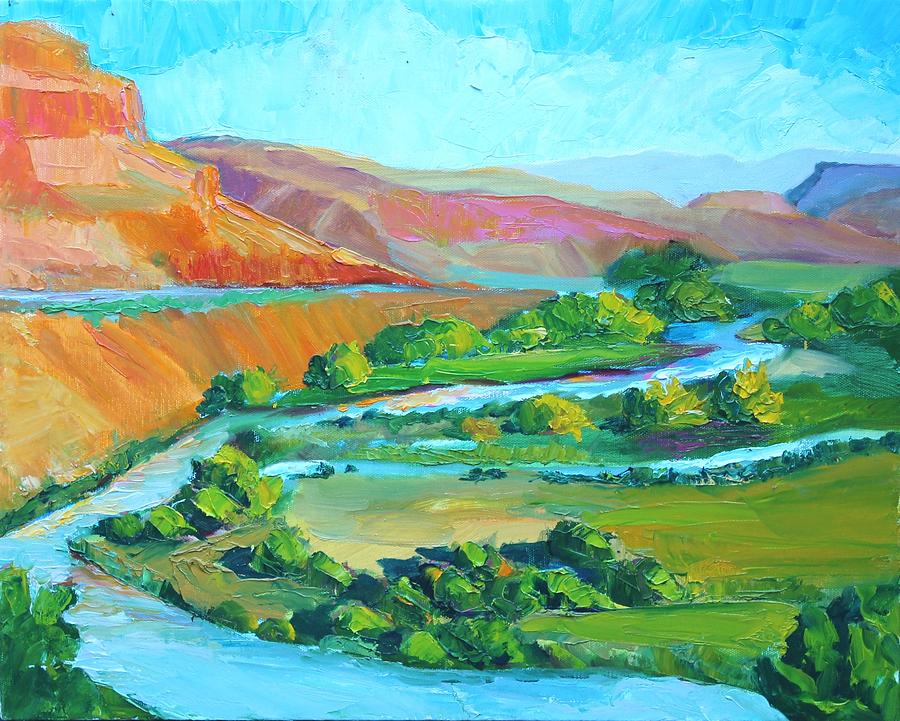 Chama River near Abiquiu Painting by Marian Berg