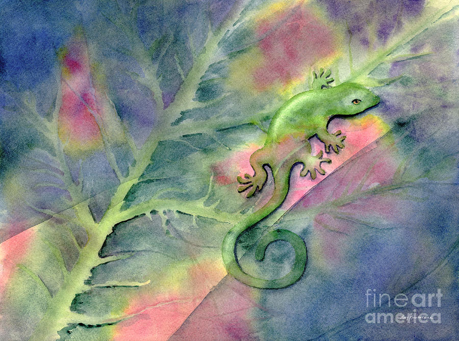 Salamander Painting - Chameleon by Amy Kirkpatrick