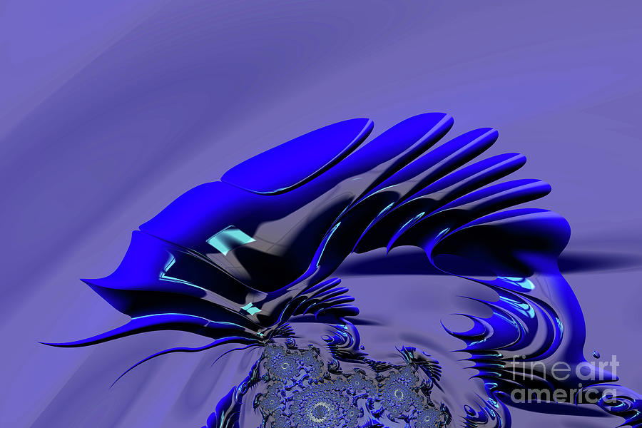 Chameleon Blue Digital Art by Steve Purnell