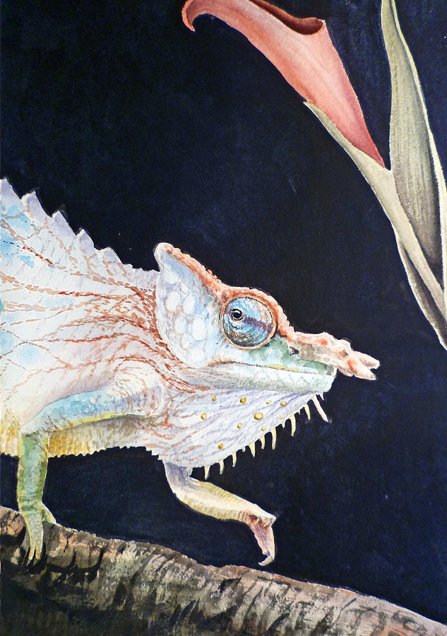Chameleon Painting by Irina Sztukowski