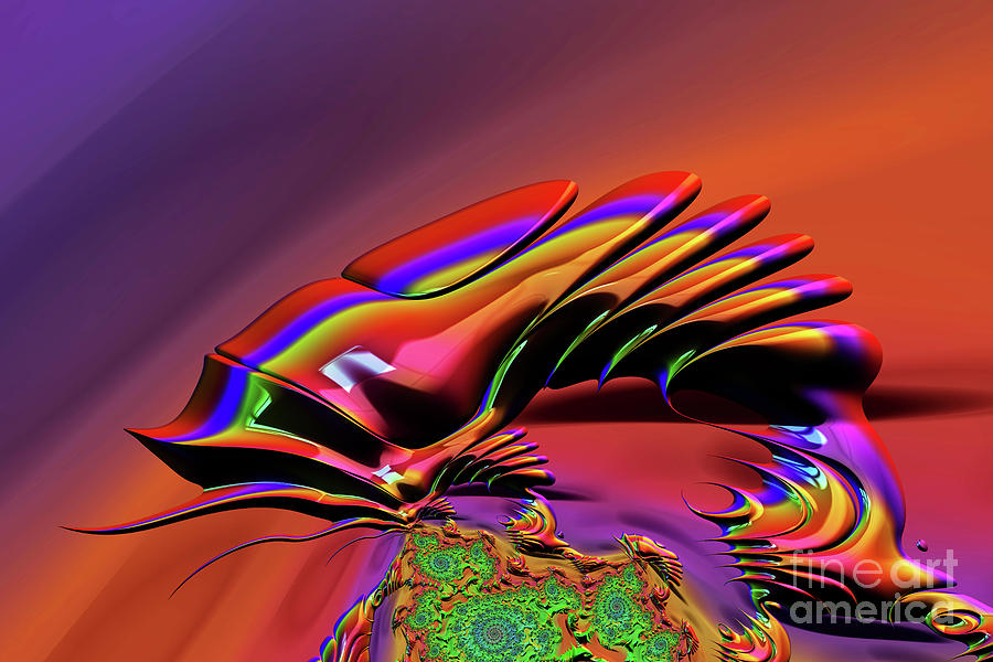 Chameleon Rainbow Digital Art by Steve Purnell