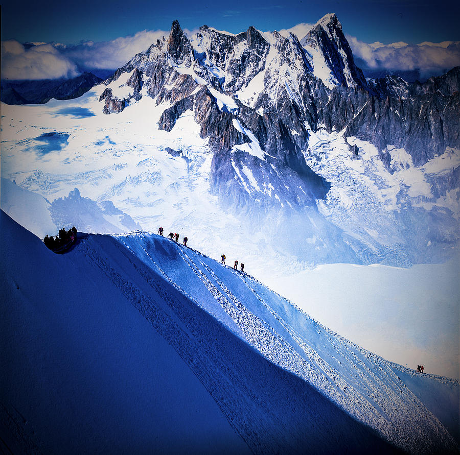 Chamonix Valee Blanche Mont Blanc. Pyrography by Cyril Jayant