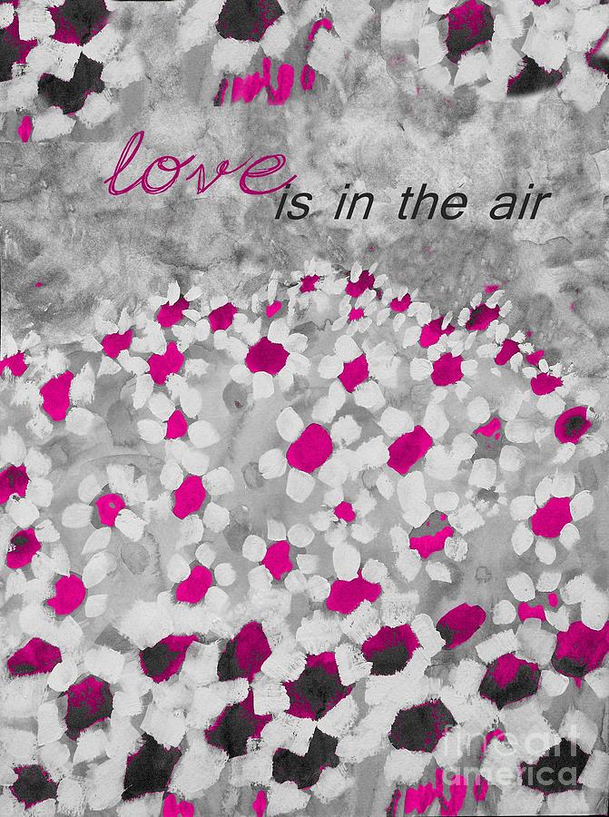 Champs de Marguerites - Love is in the Air - Pink-05b Painting by Variance Collections