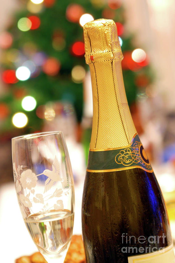 Christmas Photograph - Champagne by Carlos Caetano