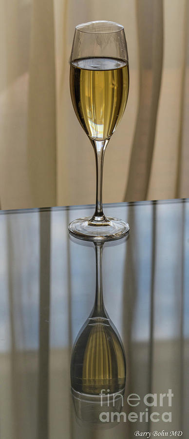 Champagne reflection Photograph by Barry Bohn