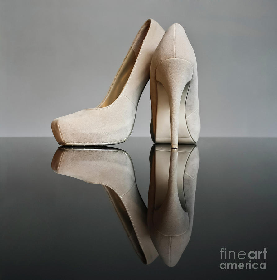 Champagne Stiletto Shoes Photograph by Terri Waters