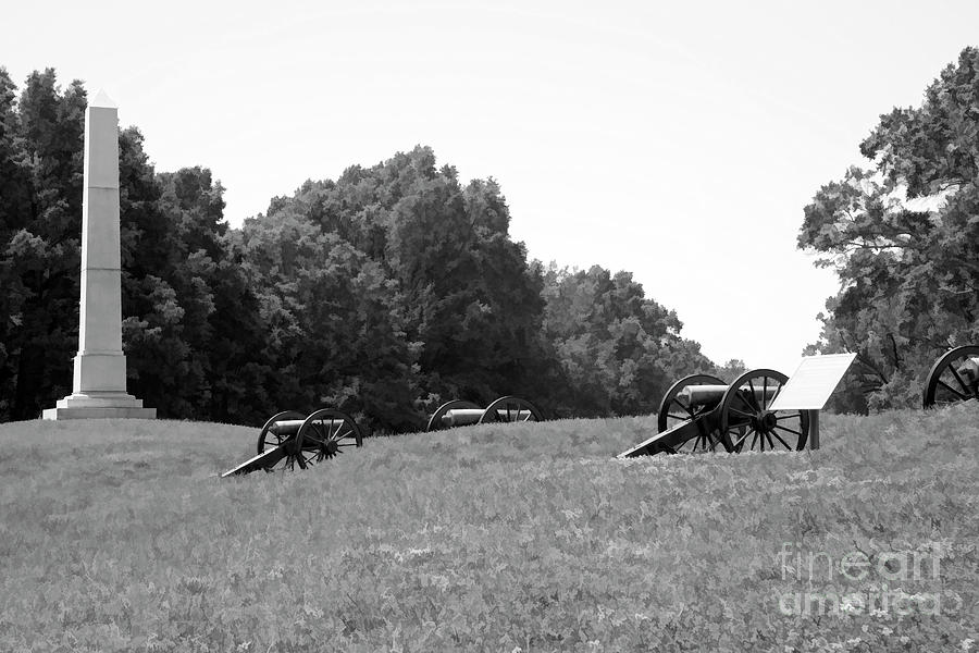 Champion Hill American Civil War Vicksburg National Military Park BW Photograph by Chuck Kuhn