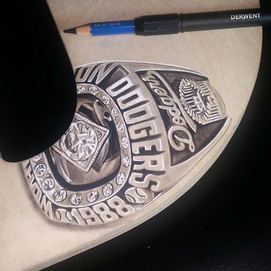 Championship Ring Drawing by Raul Carrillo Fine Art America