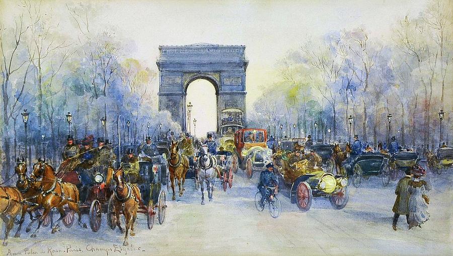 Champs Elysees Painting by MotionAge Designs - Pixels
