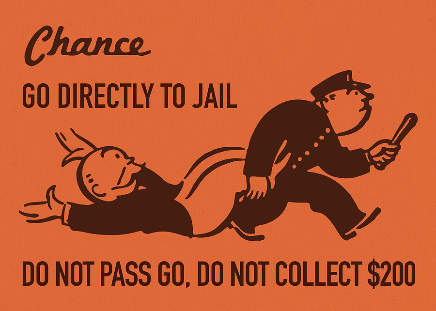 monopoly go to jail hand