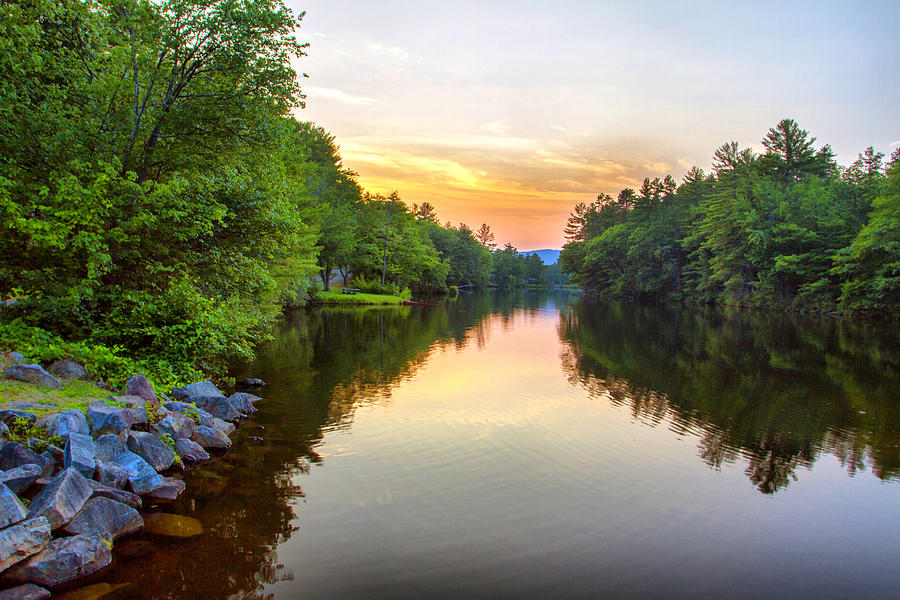 Chance Pond Brook Golden Hour  Photograph by Betty  Pauwels 
