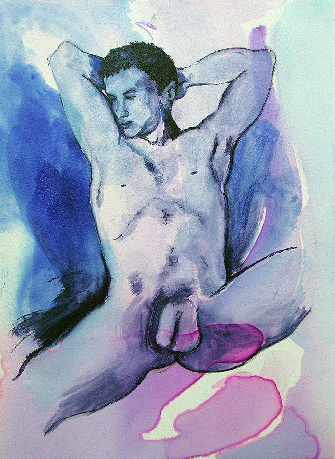 Nude Boy Painting - Chance  by Rene Capone