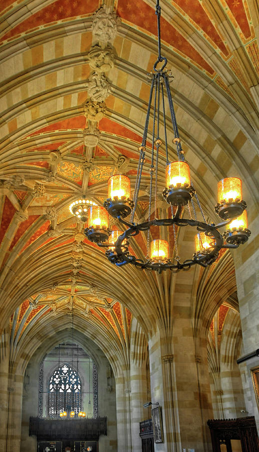 Chandelier At Yale University Photograph by Dave Mills