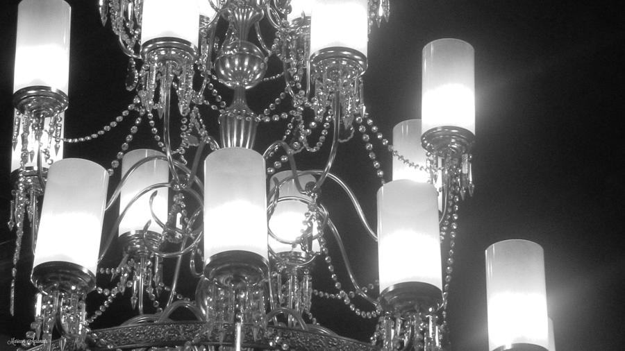 Black And White Photograph - Chandelier by Mariecor Agravante