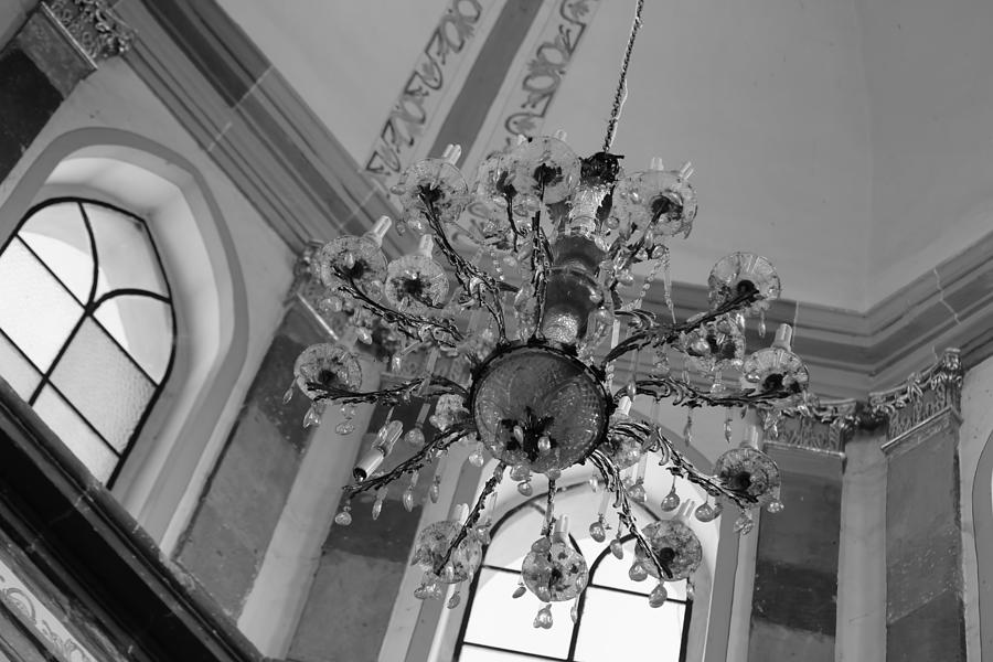Chandelier Mexico BW Photograph by Cathy Anderson