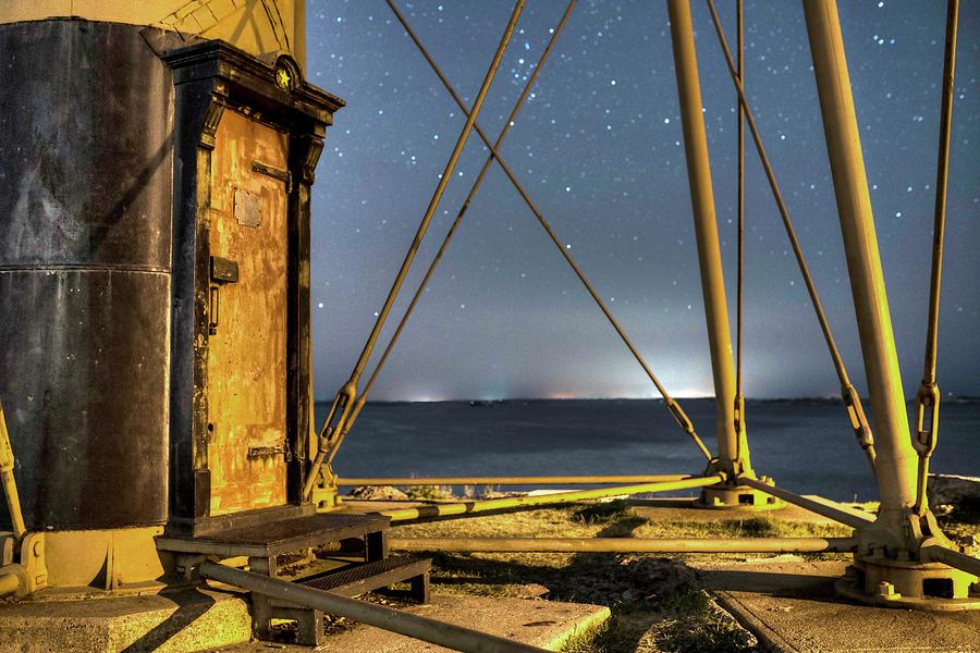 Chandler Hovey Light Tower at night Marblehead MA Photograph by Toby McGuire