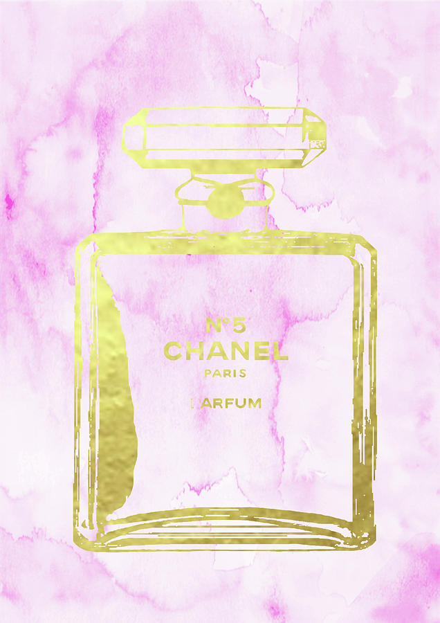 Chanel Perfume N.5 Poster Mixed Media by Del Art